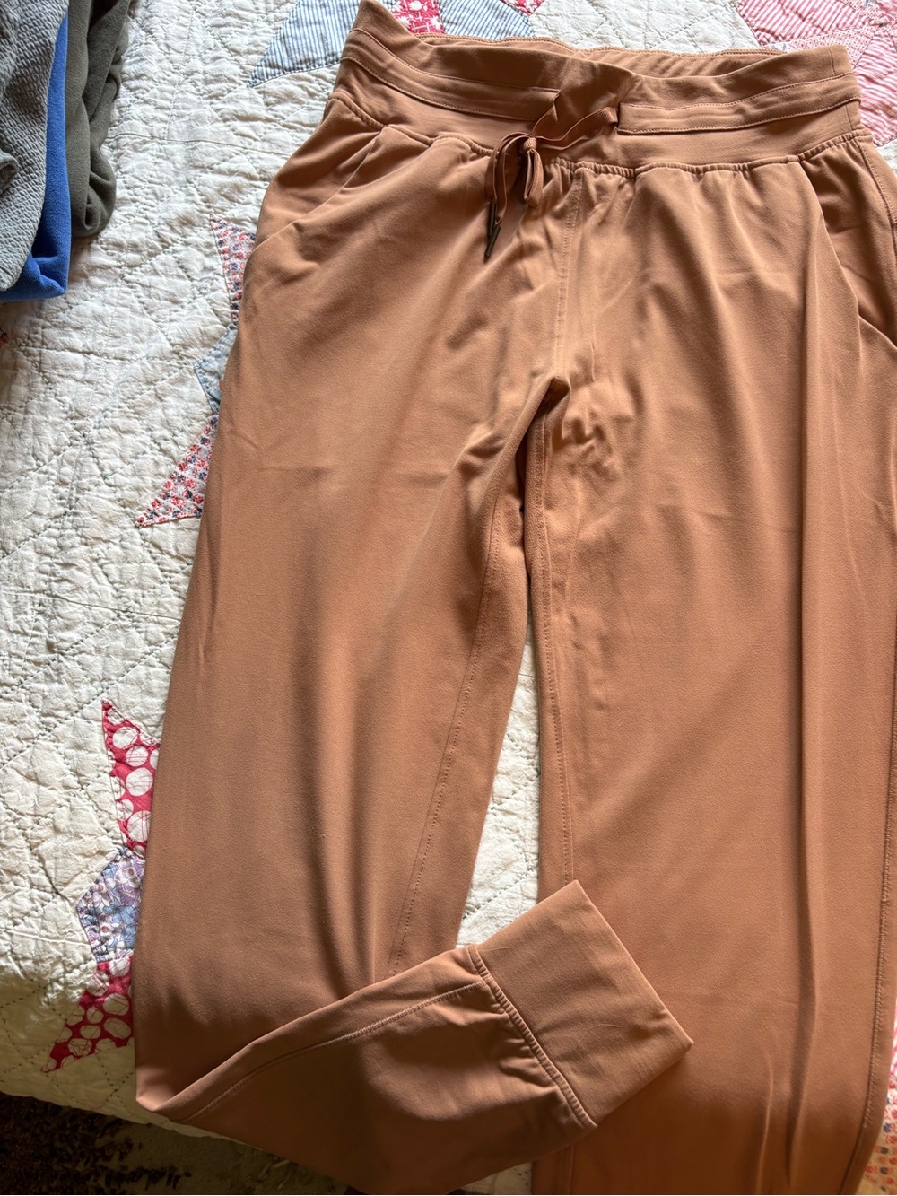 ZYIA Women's Track Joggers in Warm Rust
